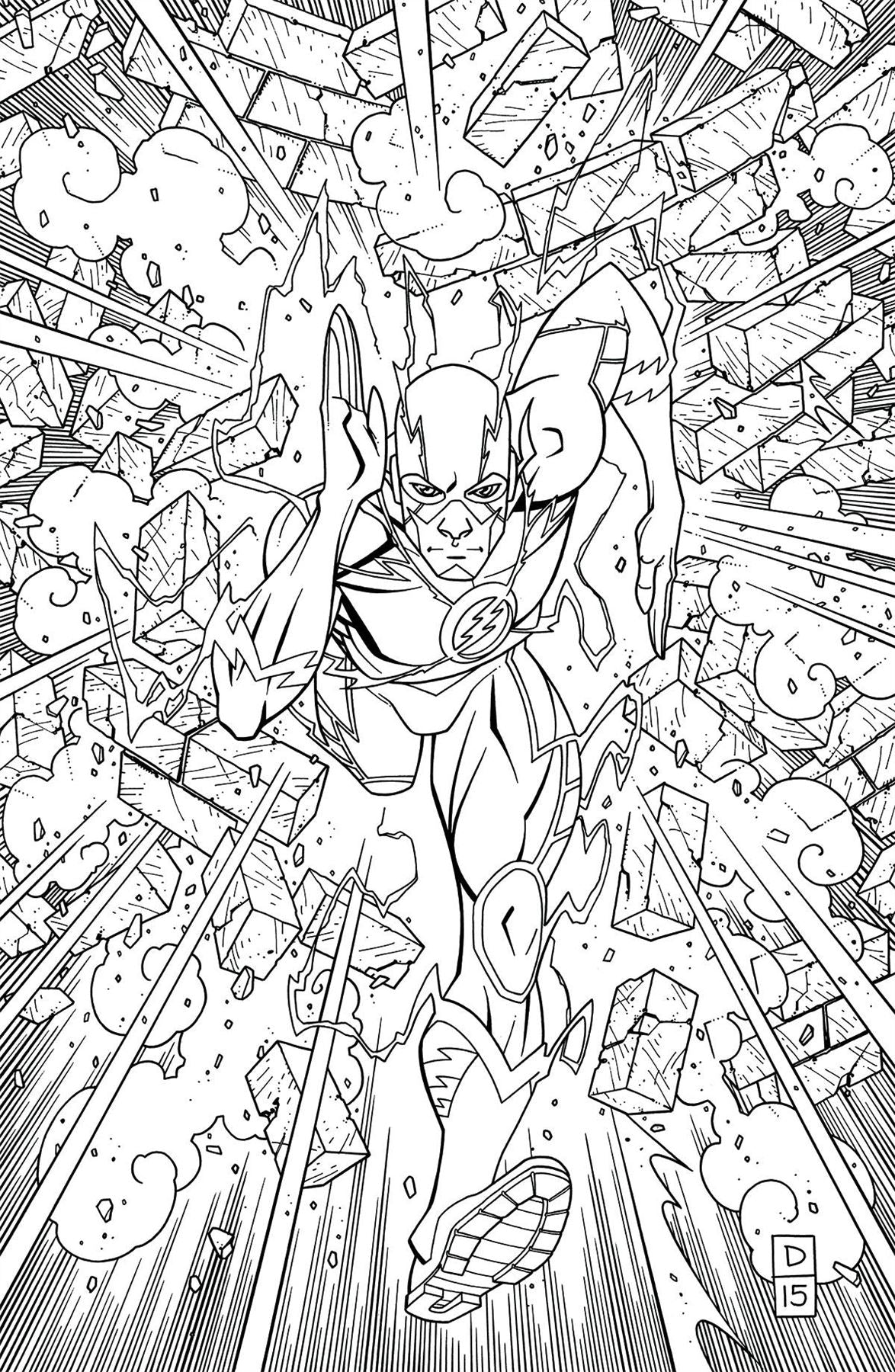 Flash adult coloring book var ed adult coloring book var ed dc c â jaf ics