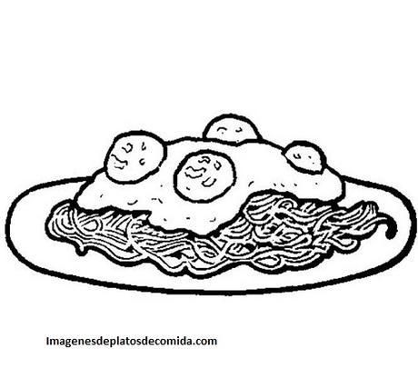 Cuatro dibujos de comidas tipicas del mundo para colorear