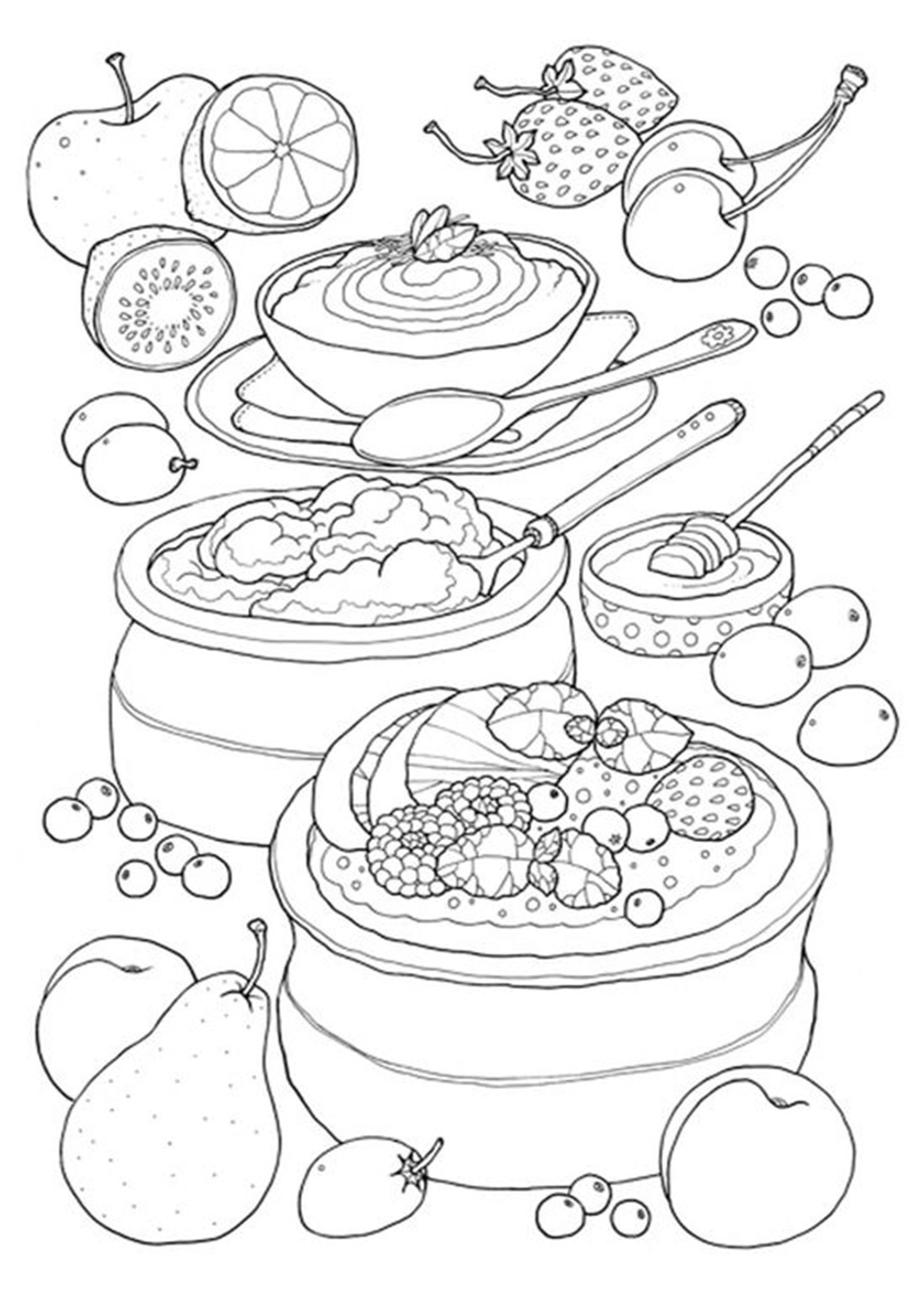 Free easy to print food coloring pages food coloring pages mandala coloring pages coloring pages