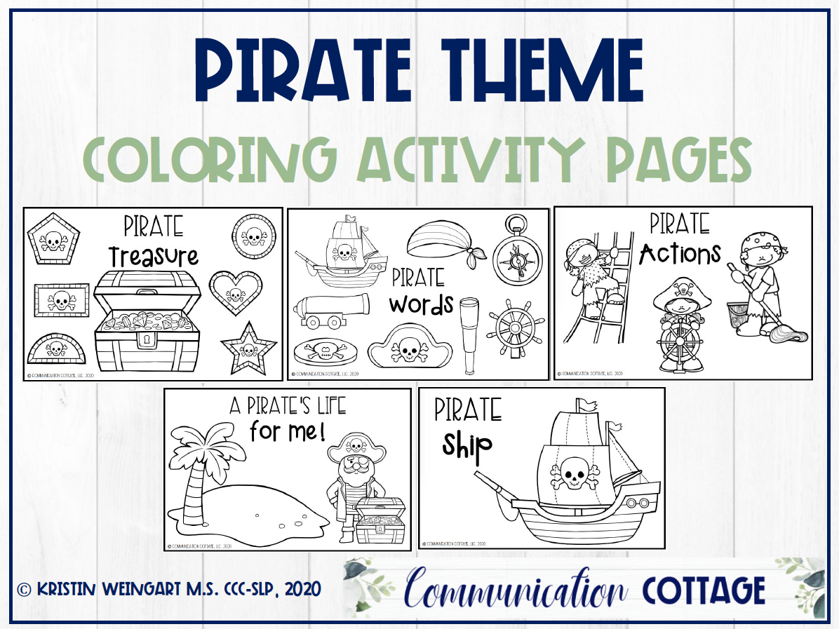 Pirate coloring pages â munication cottage llc