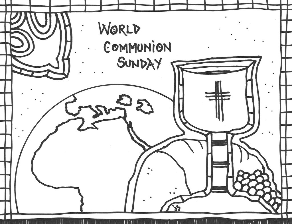 World munion coloring page world munion bulletin artâ