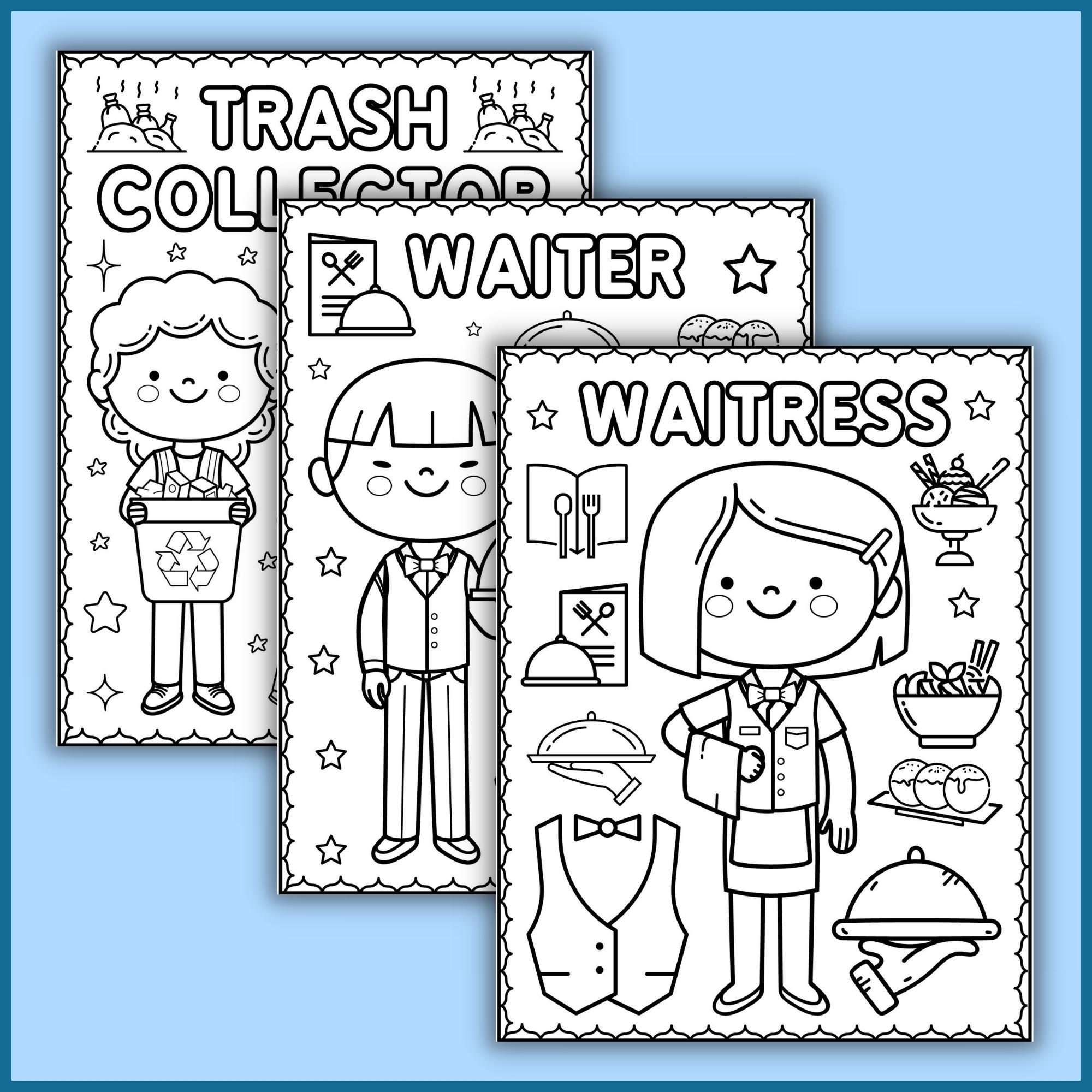 Munity helpers coloring pages