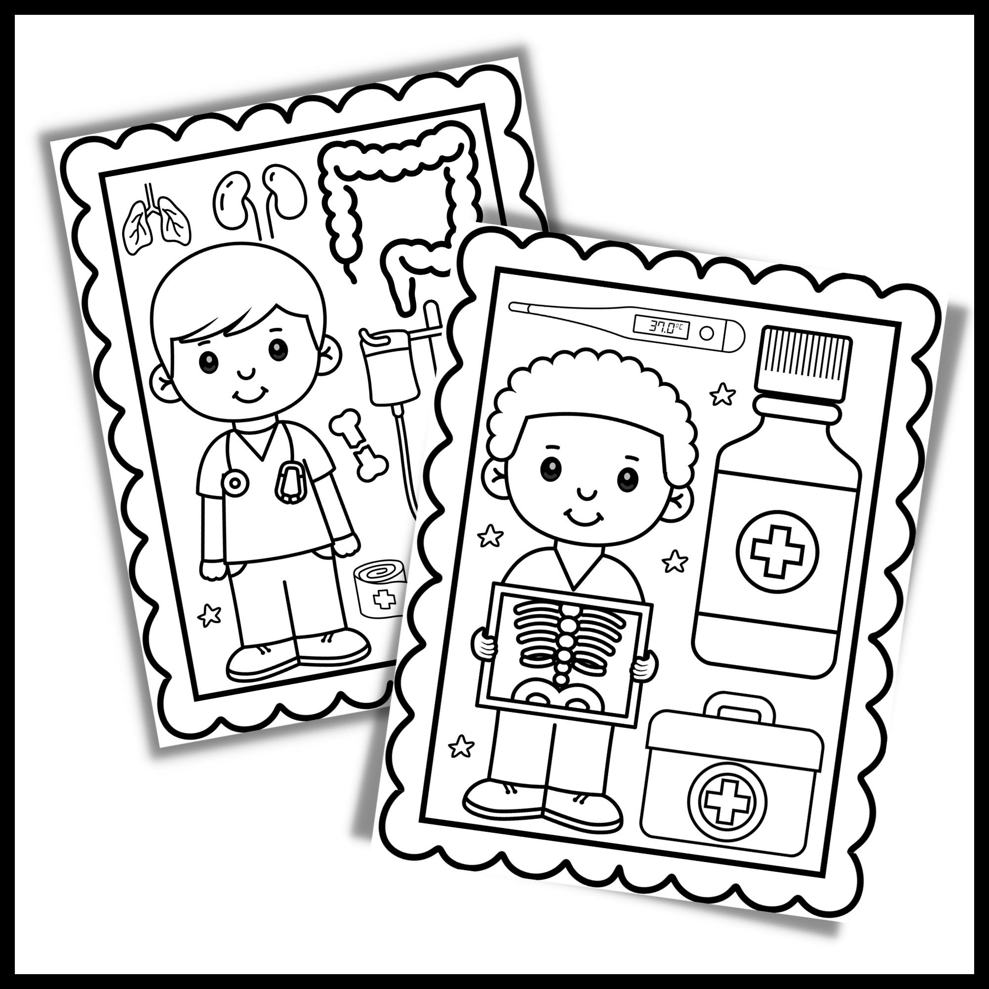 Munity helpers coloring pages doctor nurse coloring sheets for kids made by teachers
