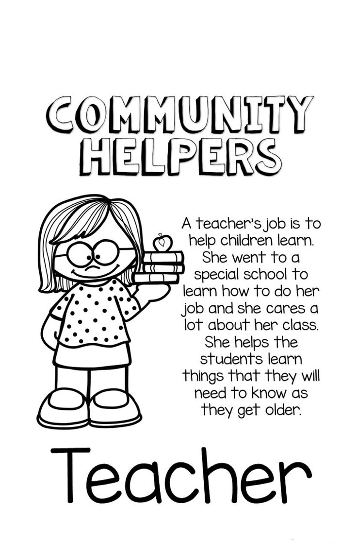 Munity helper coloring pages pdf for kids