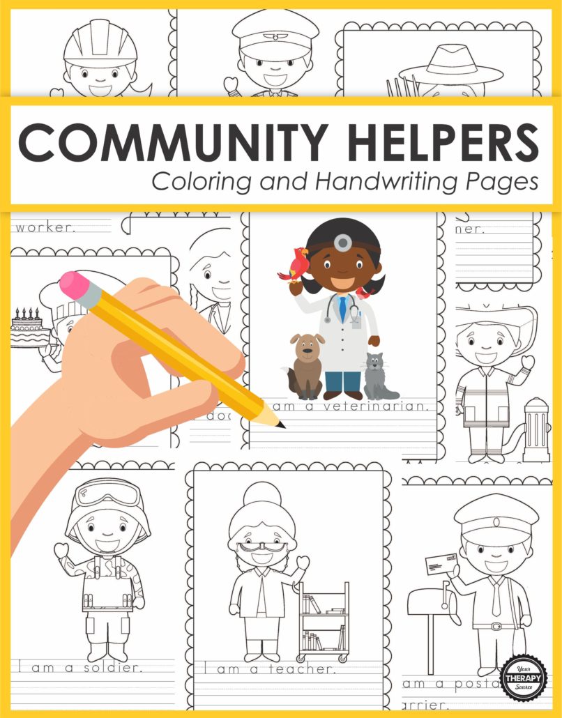 Munity helper coloring pages