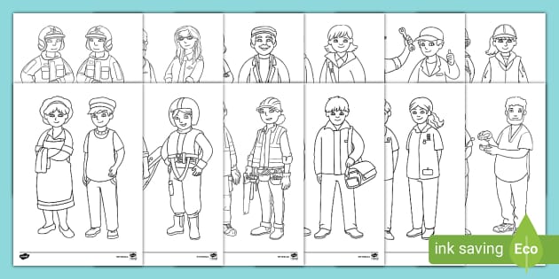 Munity helpers printable posters teacher made