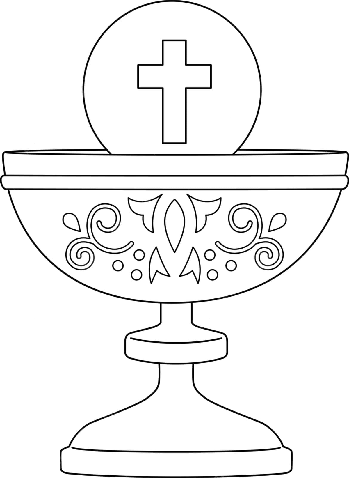 Dibujo de cãliz aislado pãgina para colorear niãos ocho dãas oraciãn dibujado a mano vector png dibujos dibujo de anillo dibujo infantil dibujo de hielo png y vector para dcargar gratis