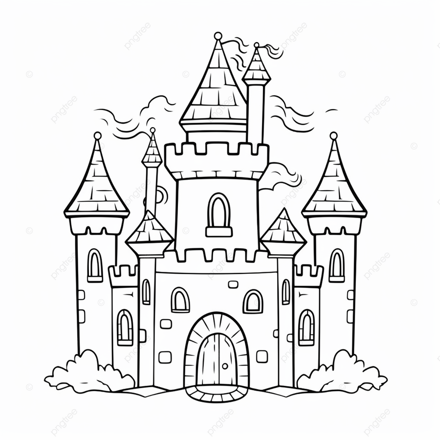 Dibujo de castillo para colorear imprimible png dibujos dibujo del castillo dibujo de anillo dibujo en color png imagen para dcarga gratuita