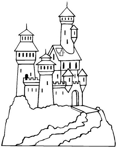 Dibujo de castillo castle coloring page free coloring pages coloring pages for kids
