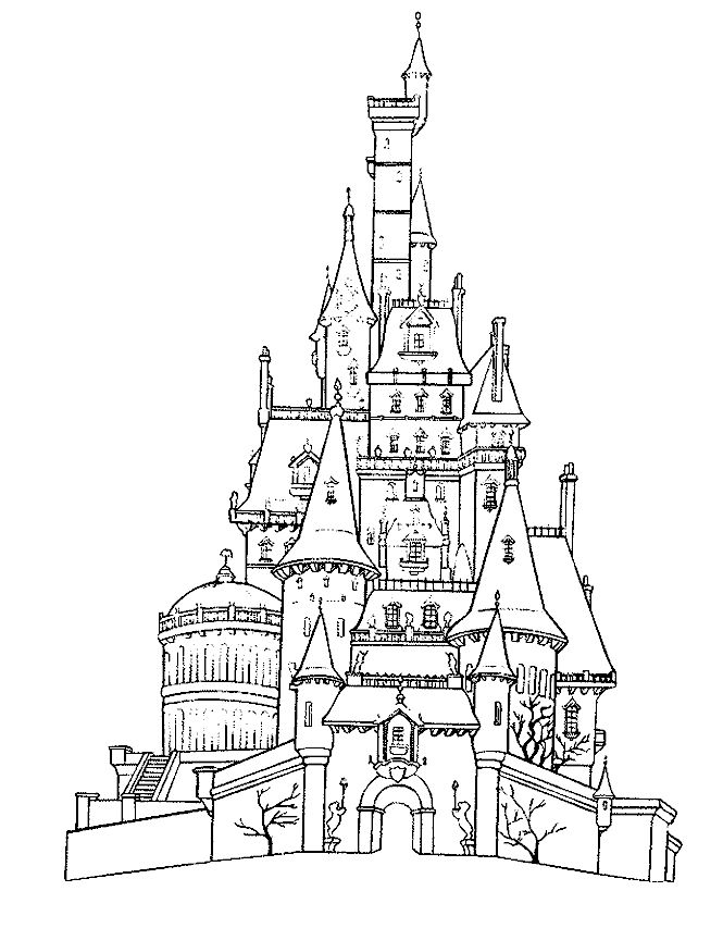 Castle castillo para colorear pãginas para colorear disney castillo bella y btia