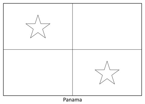 Flag of panama coloring page free printable coloring pages