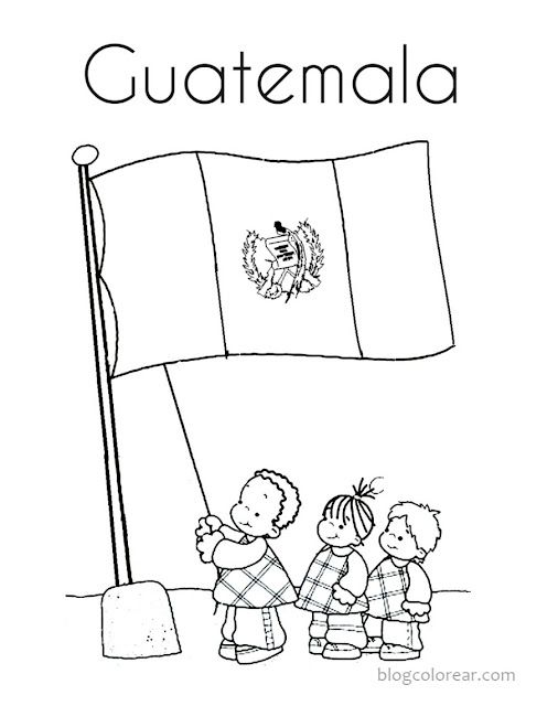 Guatemalabew bandera de guatemala simbolos patrios guatemala bandera para colorear