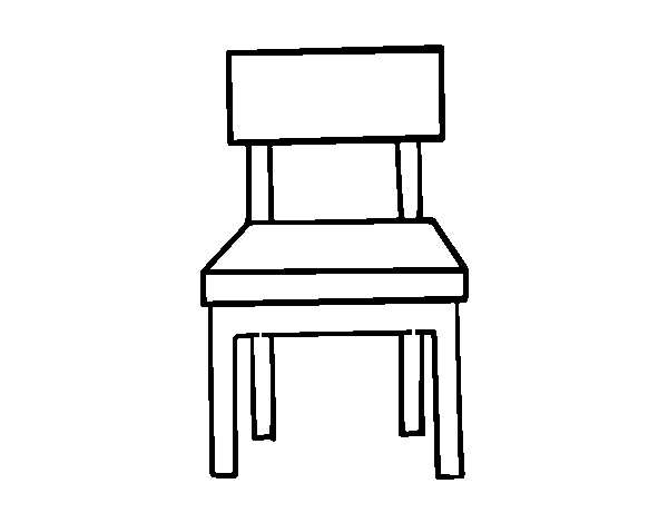 Dibujo de una silla de comedor para colorear