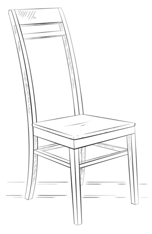 Dibujo de silla para colorear dibujos para colorear imprimir gratis