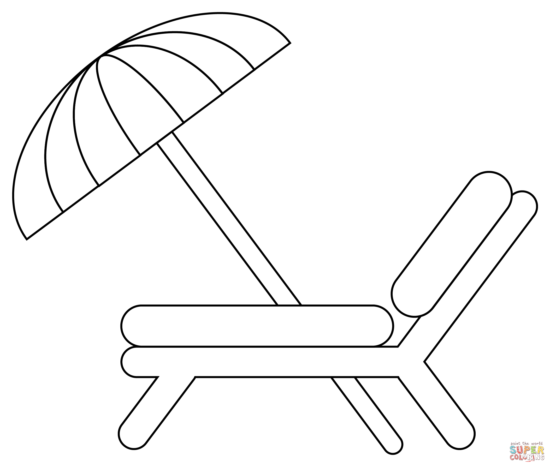 Dibujo de silla de playa para colorear dibujos para colorear imprimir gratis