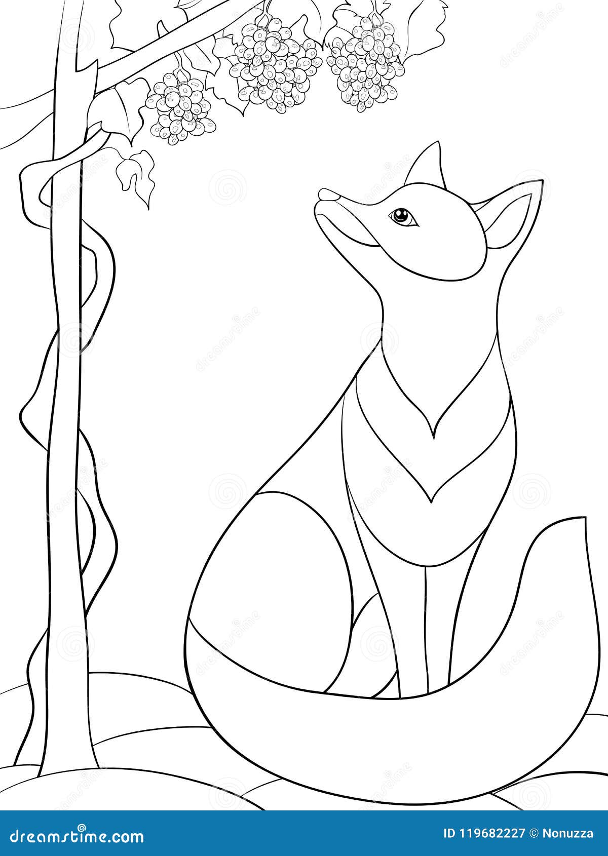 Fox grapes stock illustrations â fox grapes stock illustrations vectors clipart