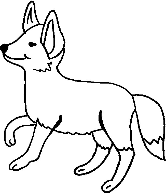 Dibujo de un zorro para colorear