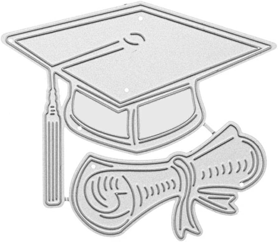 Plantillas de corte con certificado de sombrero de graduaciãn para manualidades ãlbumes de recortes corte decorativo temperatura de metal lw troquel en relieve hogar y cocina