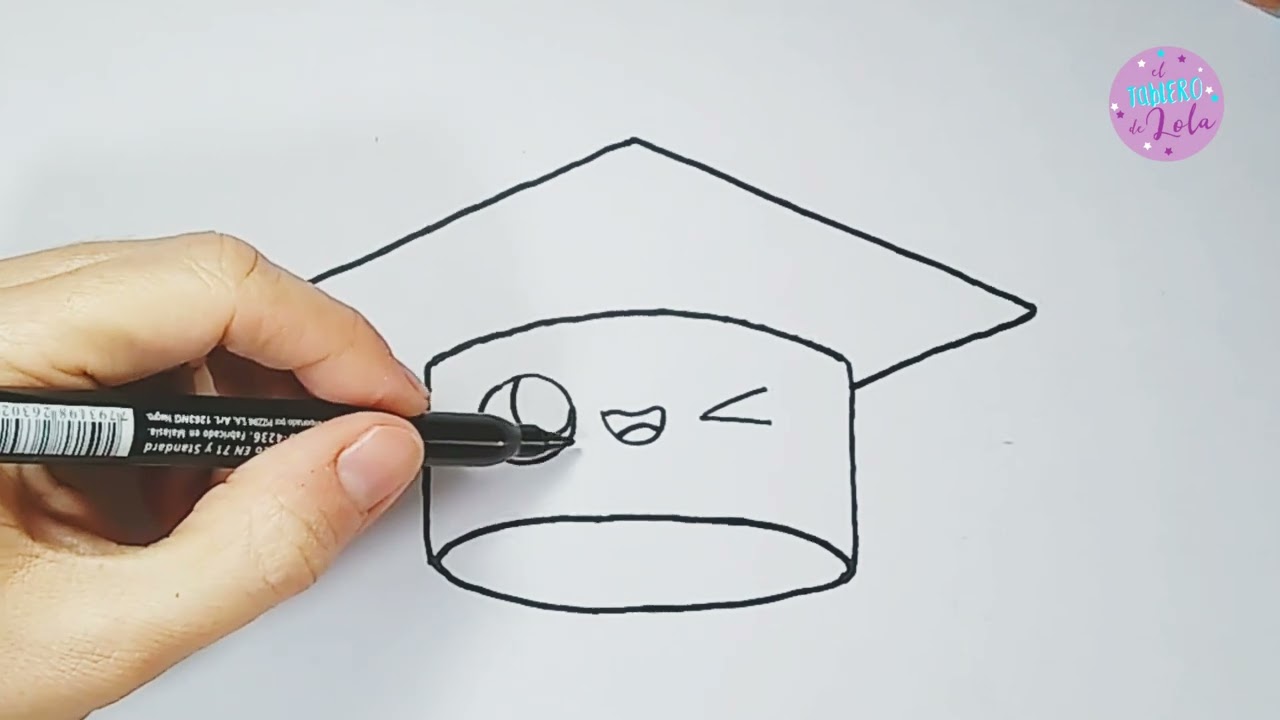 Ð cão dibujar un birrete kawaii ð how to draw a graduation cap kawaii