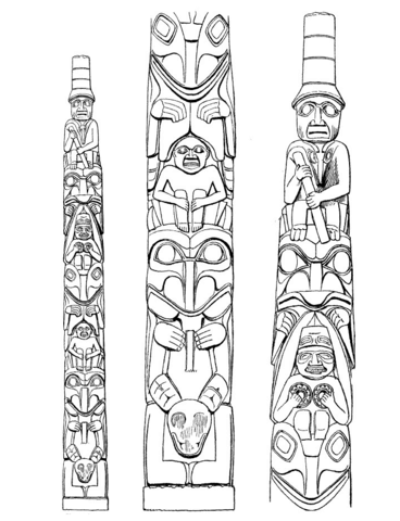 Dibujo de totem para colorear dibujos para colorear imprimir gratis