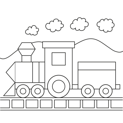 Cartoon steam train coloring page free printable coloring pages