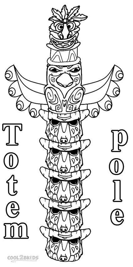 Printable totem pole coloring pages for kids coolbkids totem pole coloring pages for kids totem