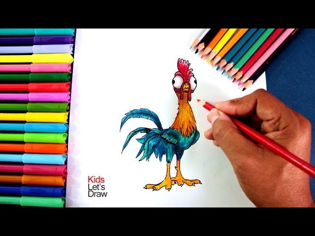 Cãmo dibujar a hei hei de moana how to draw heihei the rooster from moana movie