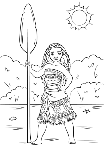 Dibujo de princesa moana vaiana para colorear dibujos para colorear imprimir gratis