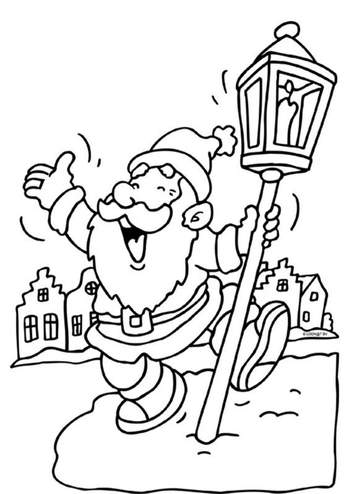 Free printable santa coloring pages for kids