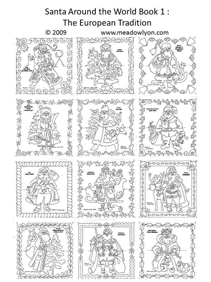 Santas for embroidery machine redwork