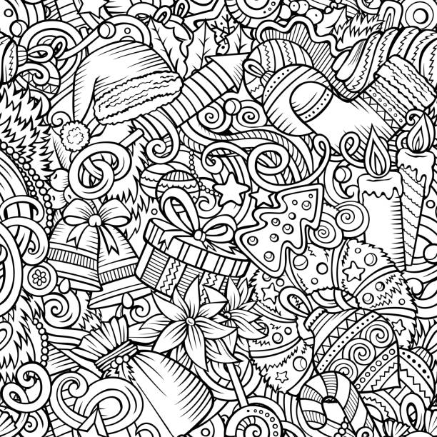 Drawing of posite cute santa claus stock photos pictures royalty