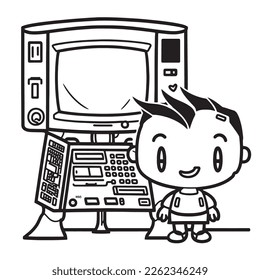Black white coloring page kids line stock vector royalty free