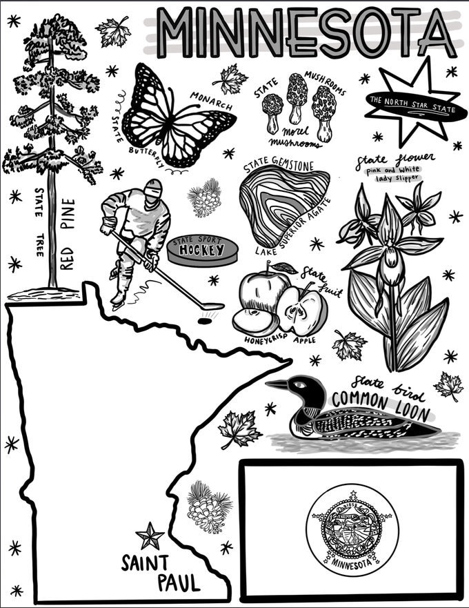 Minnesota coloring page