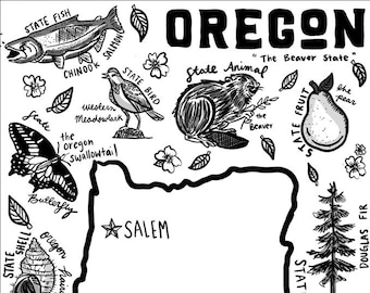 Oregon coloring page download now