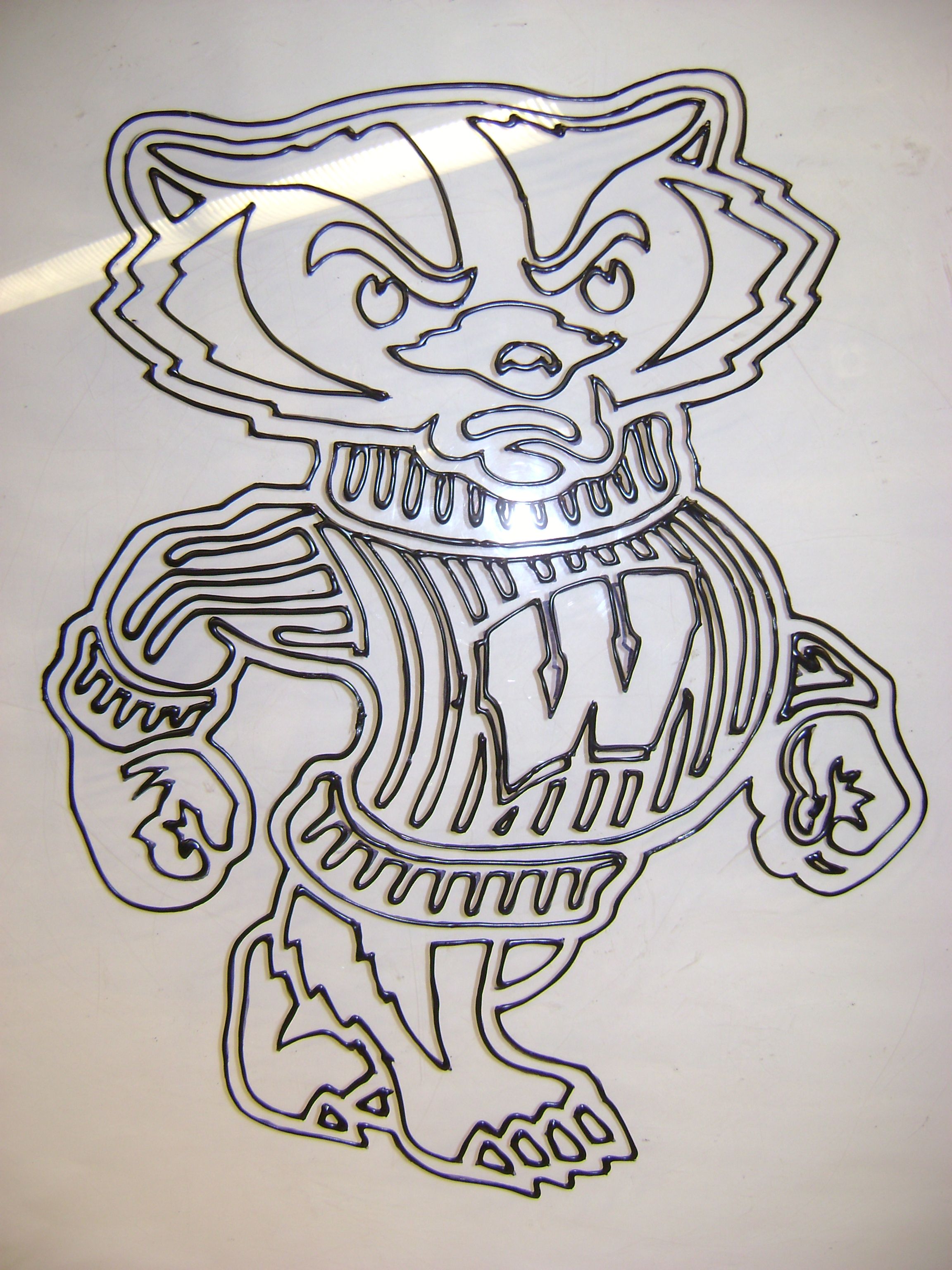 Bucky badger coloring page bucky badger coloring pages mandala coloring pages