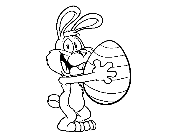 Dibujo de el conejo de pascua para colorear