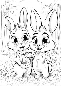 Dibujos para colorear de conejo para imprimir