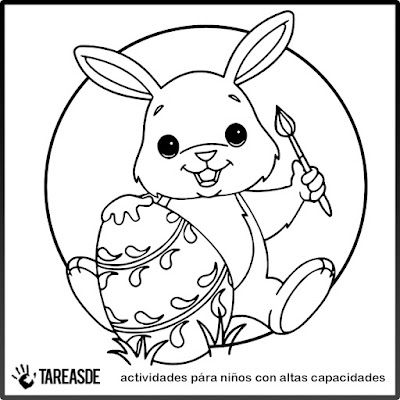 Conejos de pascua pa colore pdf