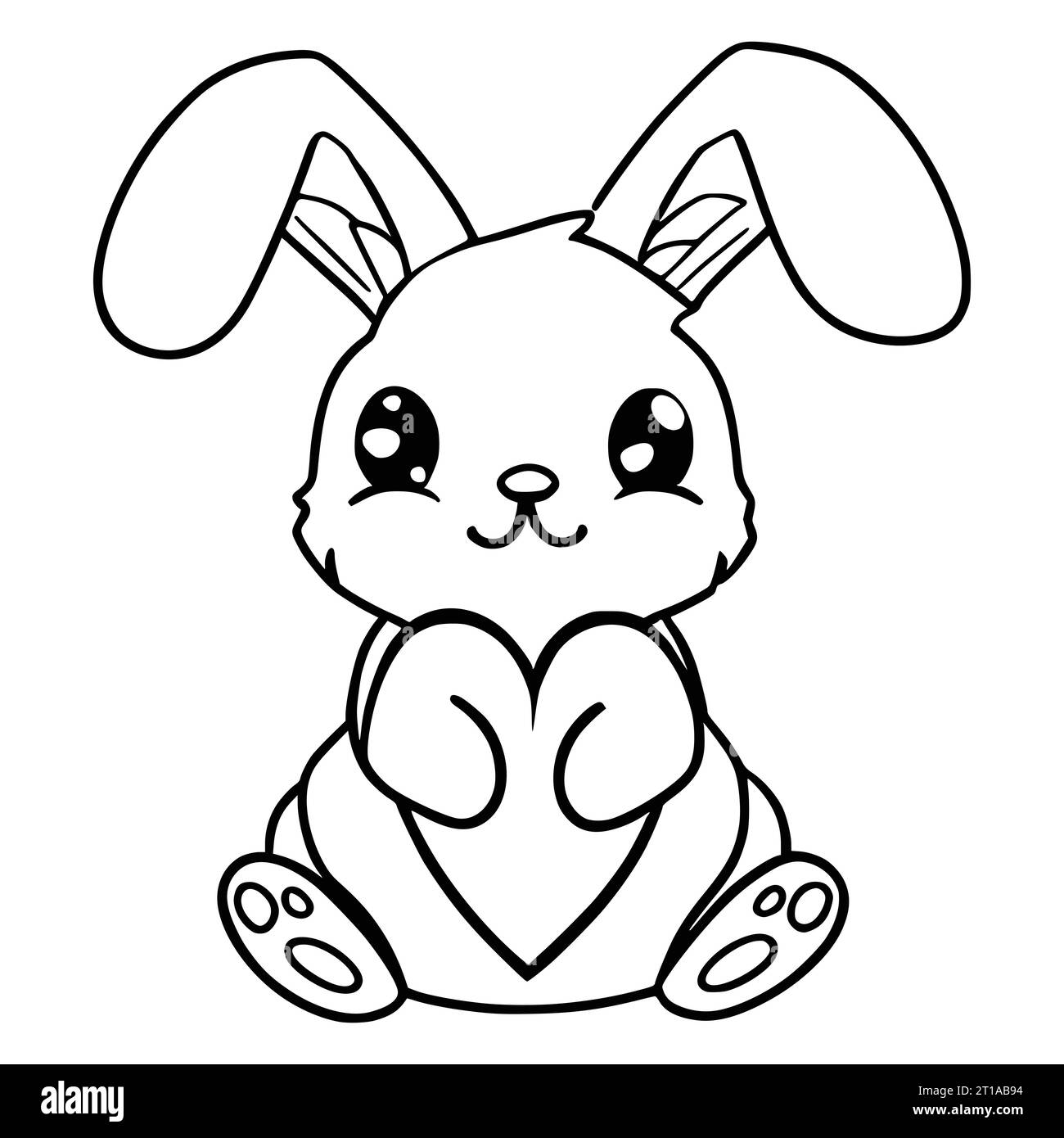 Easter bunny with carrot coloring pages stock vector images