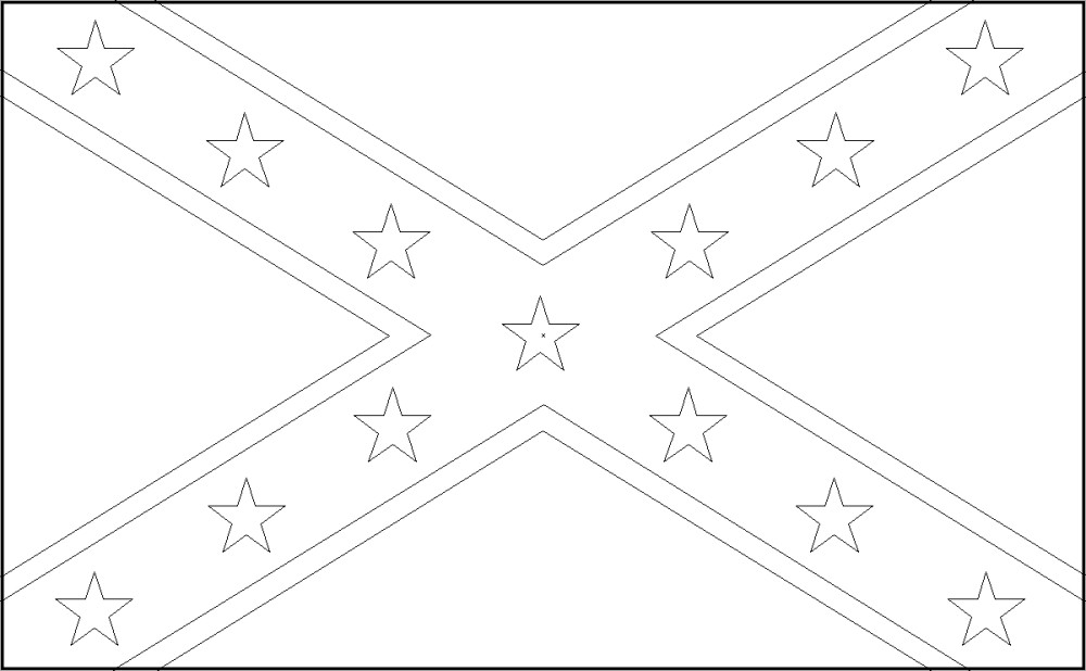Free printable confederate flag color book pages x