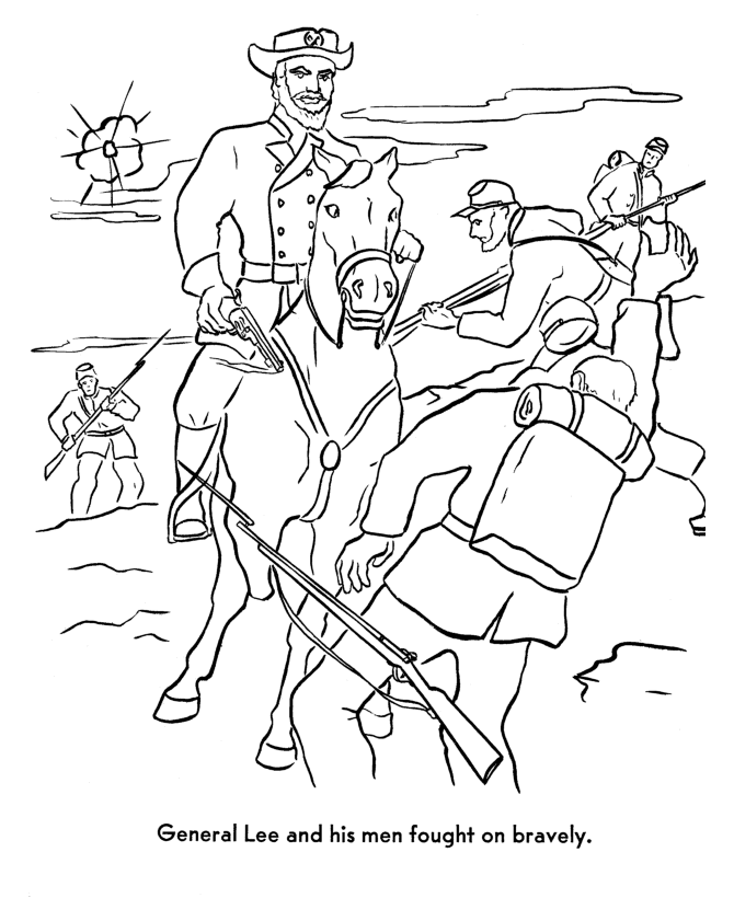 Civil war coloring pages
