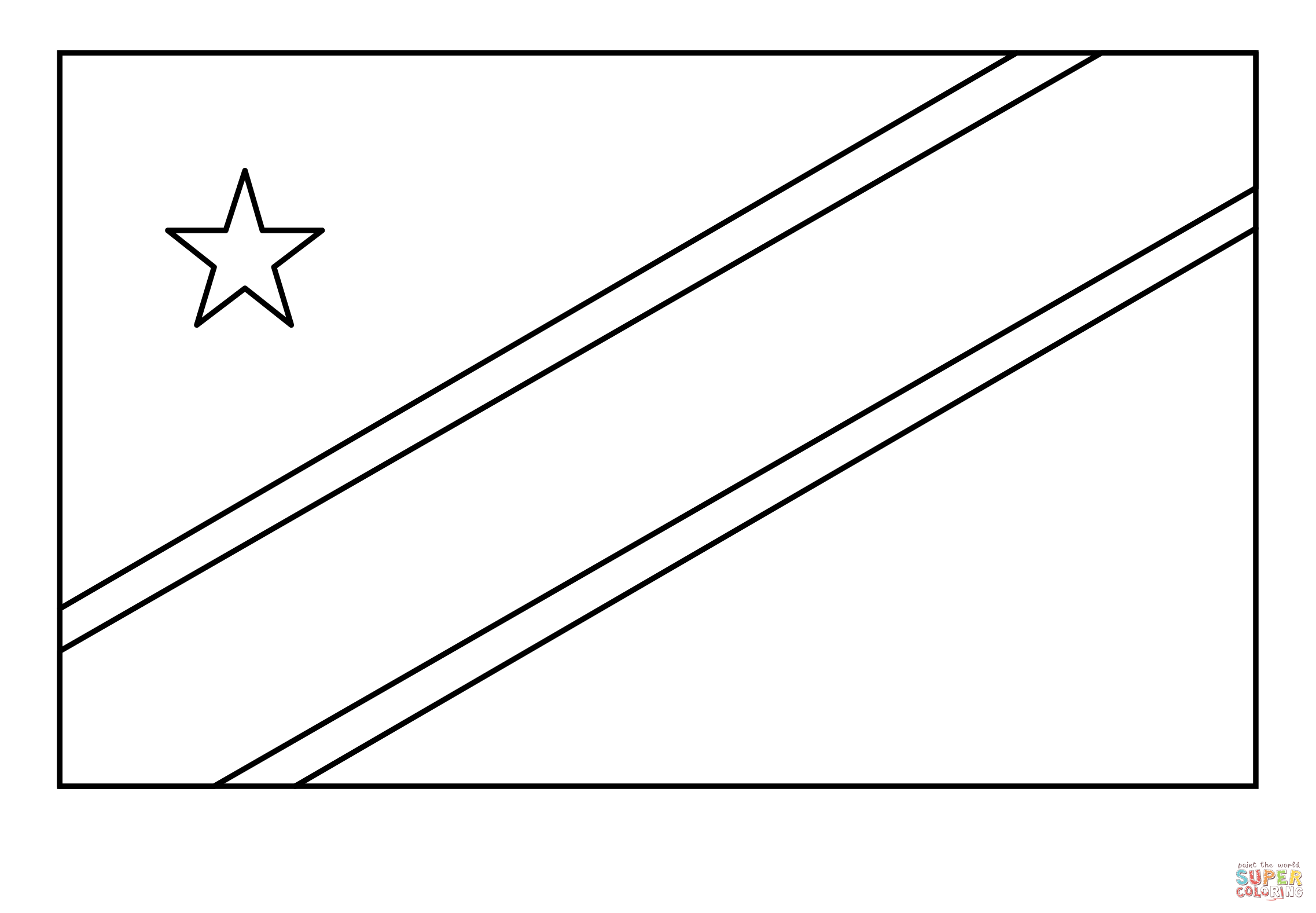 Flag of congo kinshasa emoji coloring page free printable coloring pages