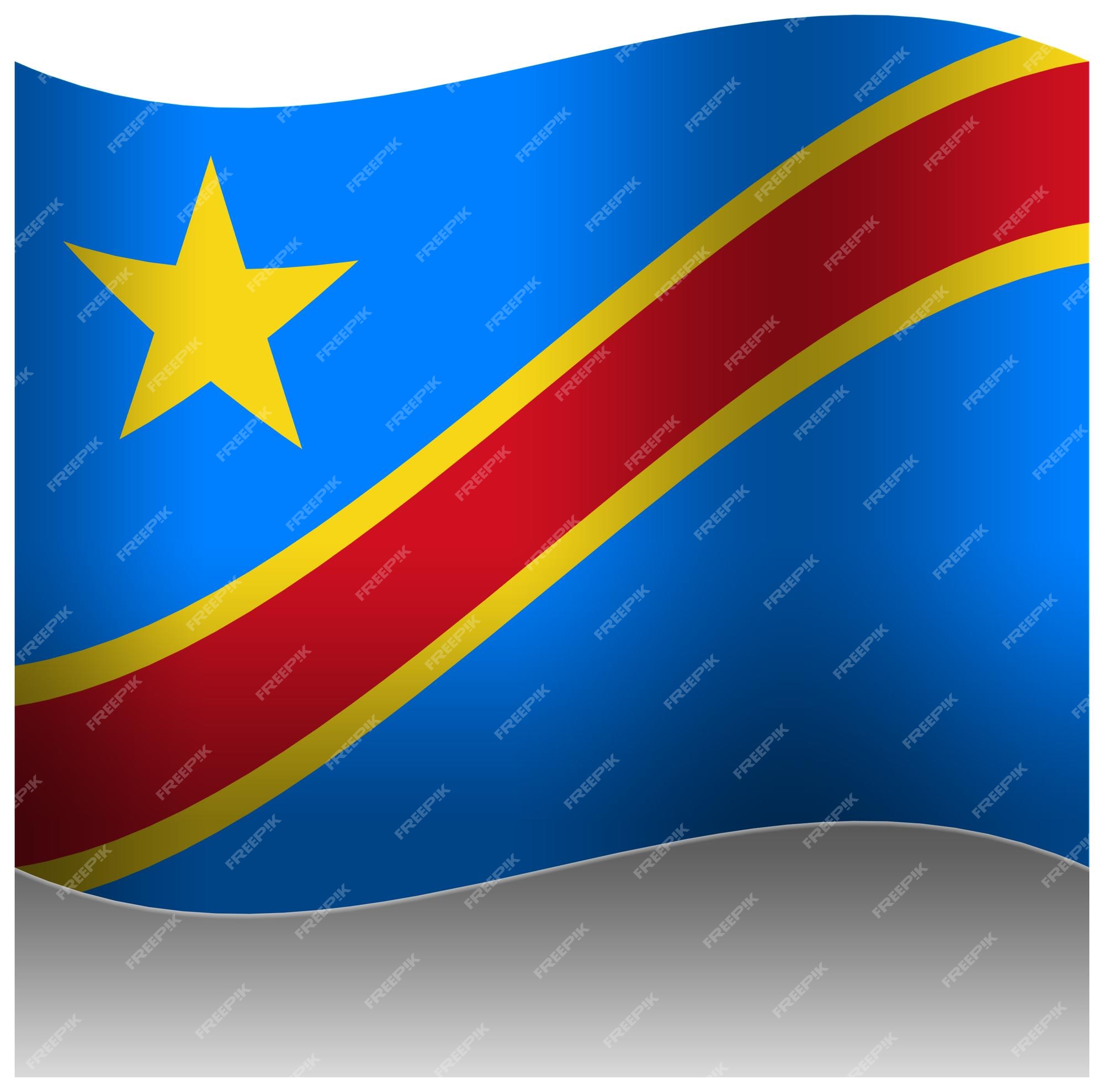 Premium psd dr congo wave flag d