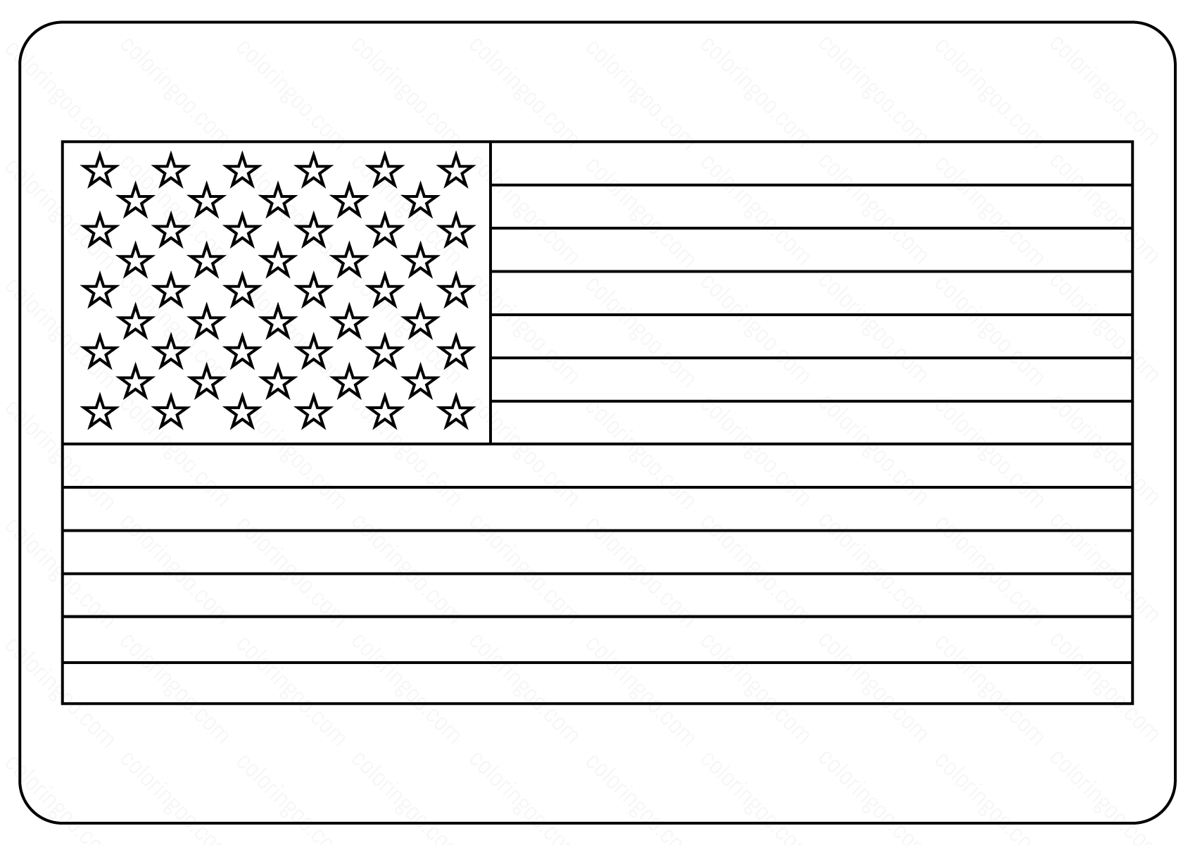 Free printable usa flag outlines coloring page vector flag coloring pages coloring pages flag colors