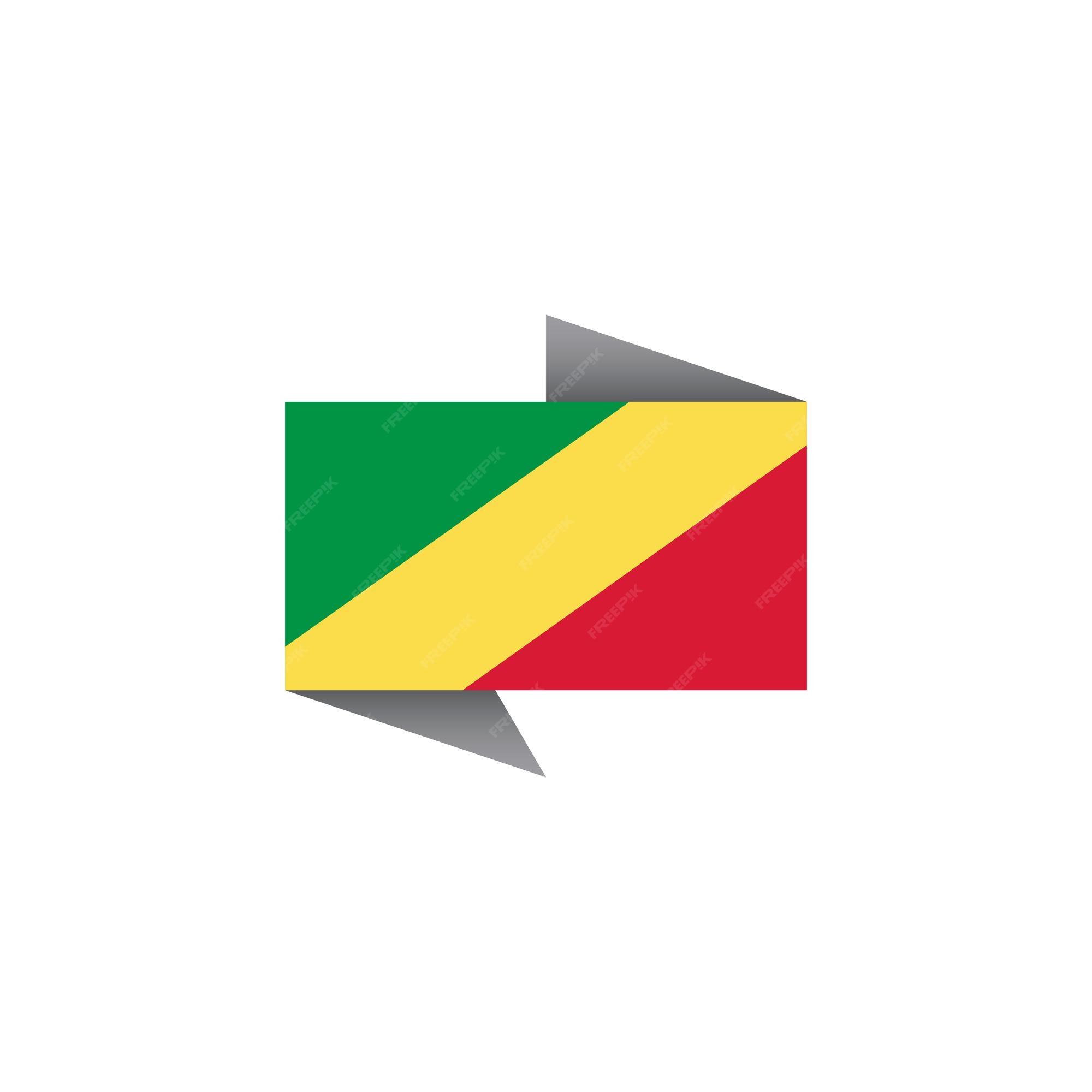 Premium vector illustration of congo flag template