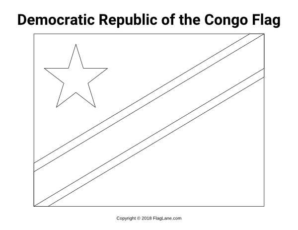 Free democratic republic of the congo flag coloring page flag coloring pages congo flag coloring pages