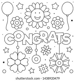 Coloring page black white vector illustration stock vector royalty free