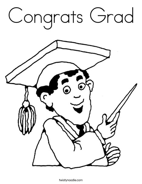 Congrats grad coloring page