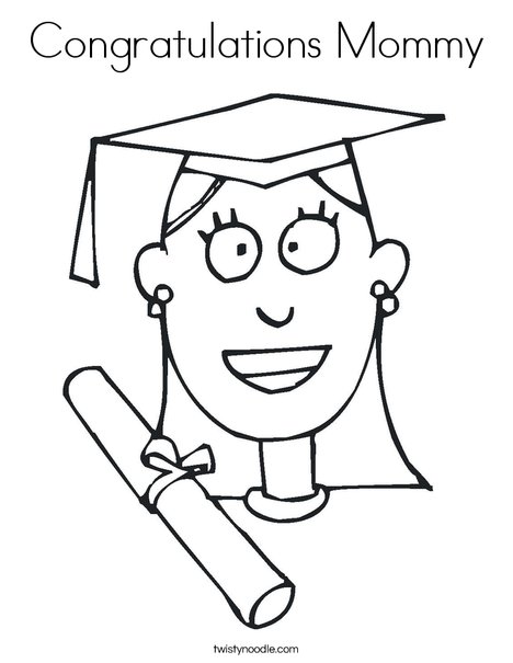 Congratulations mommy coloring page