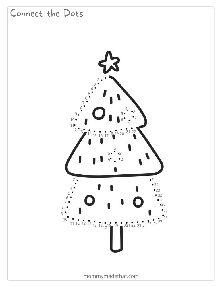 Free printable christmas dot to dot